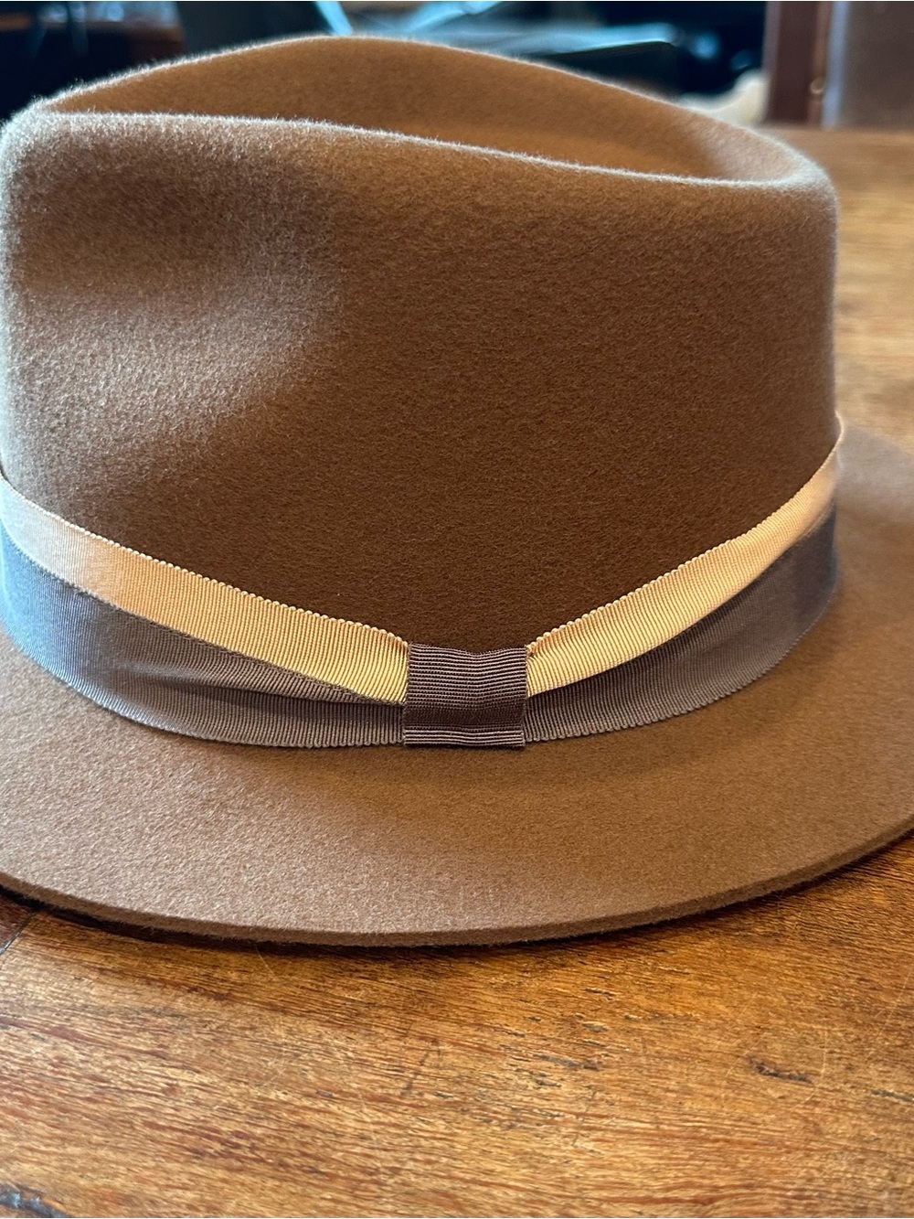 Goorin Bros Brown Felt Hat with Tan Sweatband